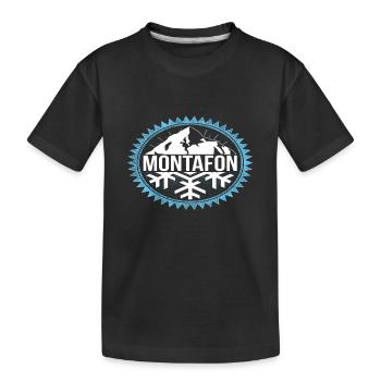 MONTAFON montagnes d'hiver - T-shirt bio Premium Enfant - noir - Devant