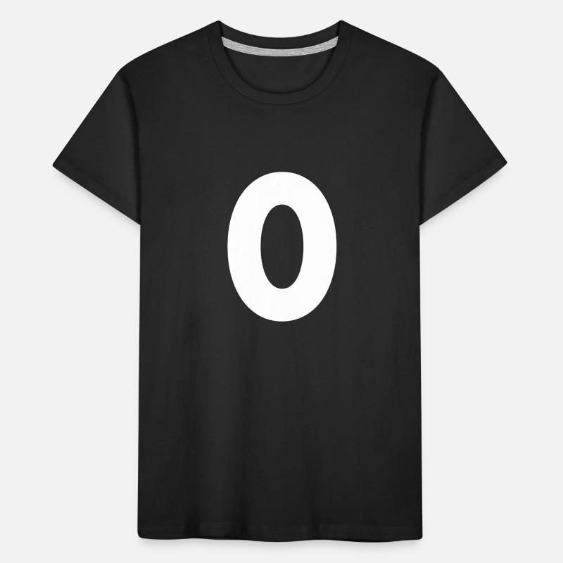 Zahl 0, Nummer 0, 0, Zero, Number Zero, Null Kinder Premium Bio T-Shirt