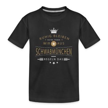 Schwabmünchen Stadt - Kinder Premium Bio T-Shirt - Schwarz - Vorne