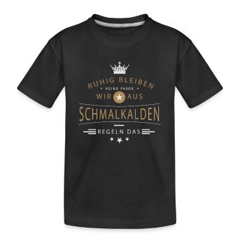 Schmalkalden Stadt - Kinder Premium Bio T-Shirt - Schwarz - Vorne