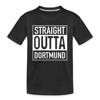 Straight OUTTA DORTMUND - Kinder Premium Bio T-Shirt - Schwarz - Vorne