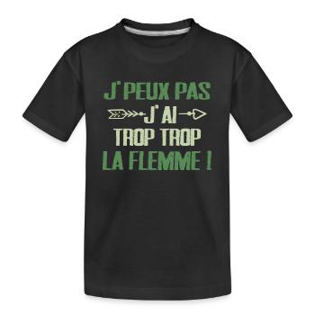 Faulheit Design Entspannter Humor & vermeintliche Faulheit - Kinder Premium Bio T-Shirt - Schwarz - Vorne