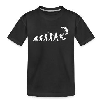 Développement du kitesurf - T-shirt bio Premium Enfant - noir - Devant