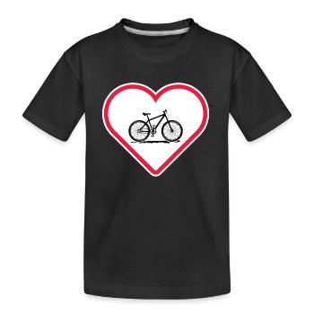 Cyclistes « bike-love » vélo - T-shirt bio Premium Enfant - noir - Devant