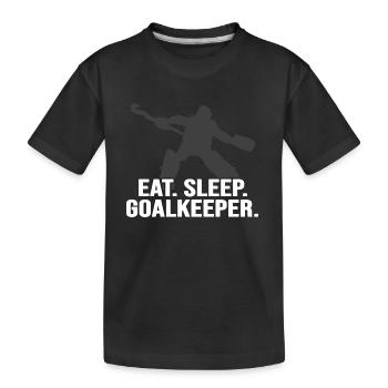 Hockey Hockey sur gazon Gardien de but Gardien de but de hockey - T-shirt bio Premium Enfant - noir - Devant