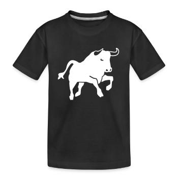 Stier - Kinder Premium Bio T-Shirt - Schwarz - Vorne