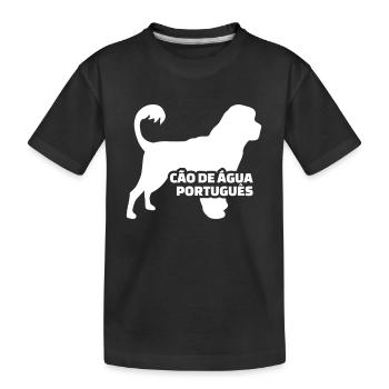 Portugiesischer Wasserhund - Kinder Premium Bio T-Shirt - Schwarz - Vorne