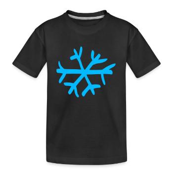Flocon de neige bleu - T-shirt bio Premium Enfant - noir - Devant