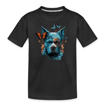 American Staffordshire Terrier - Kinder Premium Bio T-Shirt - Schwarz - Vorne
