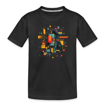 Figures Formes mathématiques Cercle Rectangle Géométrie - T-shirt bio Premium Enfant - noir - Devant