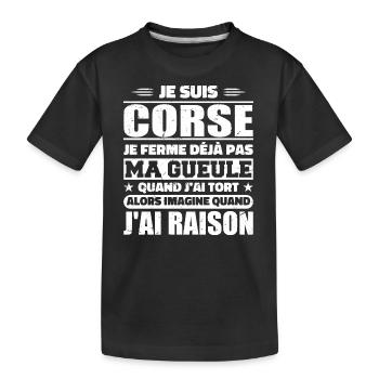 Corsica I don't shut my mouth gift humor - Kids' Premium Organic T-Shirt - black - Front