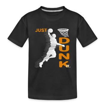 Basketballmannschaft Basketball Dunk Spieler Basketball - Kinder Premium Bio T-Shirt - Schwarz - Vorne