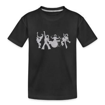 LETS ROCK, GROUPE DE ROCK MUSICIEN T-SHIRT MUSICAL - T-shirt bio Premium Enfant - noir - Devant