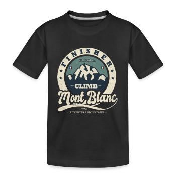 mountaineering finisher Mont Blanc Mountain sport - Kids' Premium Organic T-Shirt - black - Front