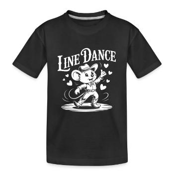 Danse en ligne Souris Drôle Souris Danse en ligne - T-shirt bio Premium Enfant - noir - Devant