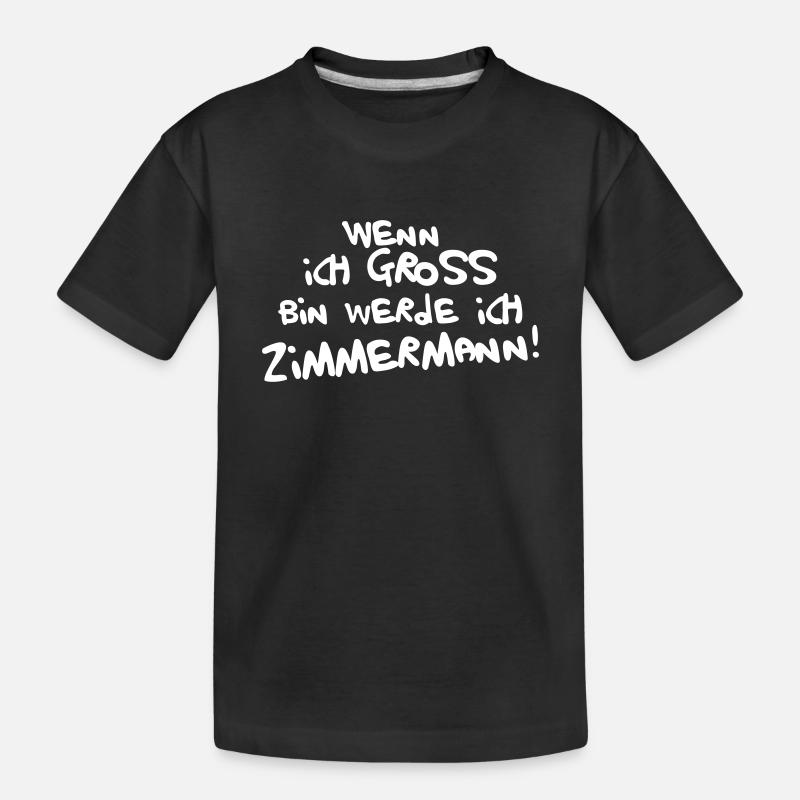 Ich werde Zimmermann - Kinder Premium Bio T-Shirt - Schwarz