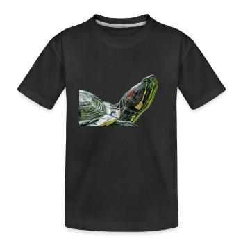 tortue de tortue - T-shirt bio Premium Enfant - noir - Devant