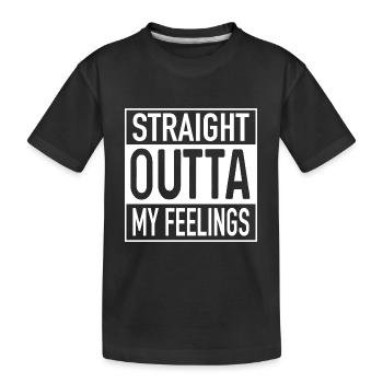 Straight OUTTA Mes sentiments - T-shirt bio Premium Enfant - noir - Devant