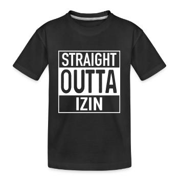 Straight OUTTA Izin - Kinder Premium Bio T-Shirt - Schwarz - Vorne