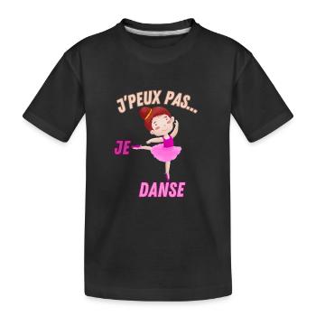 j'peux pas...je danse - T-shirt bio Premium Enfant - noir - Devant
