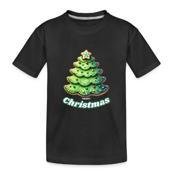 Merry Christmas, ideal für Weihnachten, Hingucker - Kinder Premium Bio T-Shirt - Schwarz - Vorne