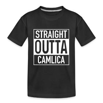 Straight OUTTA Camlica - Kinder Premium Bio T-Shirt - Schwarz - Vorne