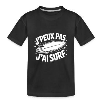 I Can't, I Surf – Surfer Humor T-Shirt Nicht - Kinder Premium Bio T-Shirt - Schwarz - Vorne