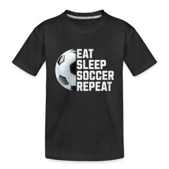 MANGEZ DORMIR SOCCER RÉPÉTER - T-shirt bio Premium Enfant - noir - Devant