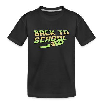 Back To School - Kids' Premium Organic T-Shirt - black - Front