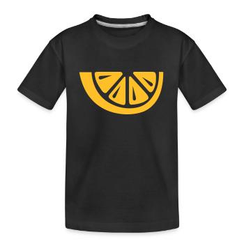 Lemon - Kids' Premium Organic T-Shirt - black - Front