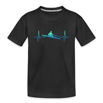 Rameur Heartbeat Rameur Rameur - T-shirt bio Premium Enfant - noir - Devant