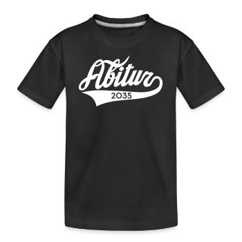 Abitur 2035 Einschulung Geschenkidee - Kinder Premium Bio T-Shirt - Schwarz - Vorne