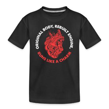 Herzherzchirurgie Krankenhaus Herzinfarkt Grafik - Kinder Premium Bio T-Shirt - Schwarz - Vorne