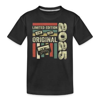 Millésime 2025 - Citation d’anniversaire rétro 2025 - T-shirt bio Premium Enfant - noir - Devant