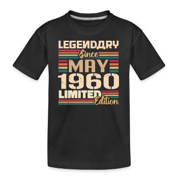 May 1960 May - Jubilee May 1960 - Kids' Premium Organic T-Shirt - black - Front