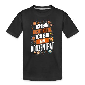 Small Small Concentrate Cool Saying - Kids' Premium Organic T-Shirt - black - Front
