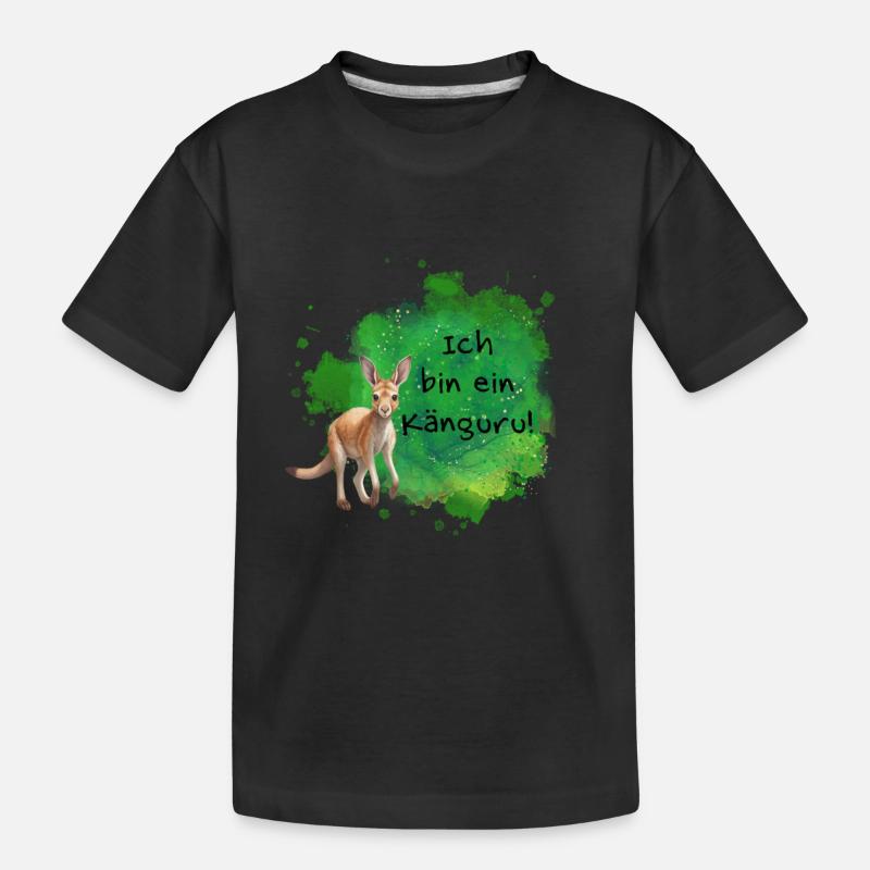 Ich bin ein Känguru! - Kinder Premium Bio T-Shirt - Schwarz