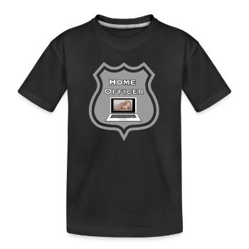 Officier à domicile drôle tenue de bureau à domicile - T-shirt bio Premium Enfant - noir - Devant