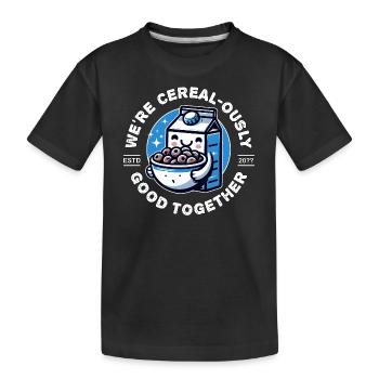 NOUS SOMMES BONS ENSEMBLE SUR LE PLAN DES CÉRÉALES - T-shirt bio Premium Enfant - noir - Devant