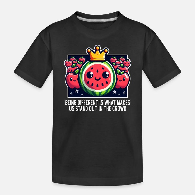 ANDERS ZU SEIN IST DAS, WAS UNS AUSZEICHNET - Kinder Premium Bio T-Shirt - Schwarz