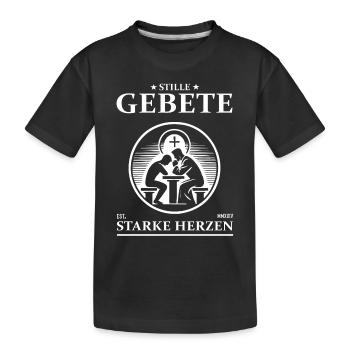 Seelsorge – Stille Gebete, starke Herzen - Kinder Premium Bio T-Shirt - Schwarz - Vorne