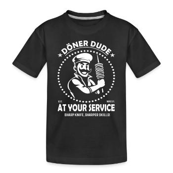 Döner Dude – Spécialistes du kebab et de la rôtisserie - T-shirt bio Premium Enfant - noir - Devant