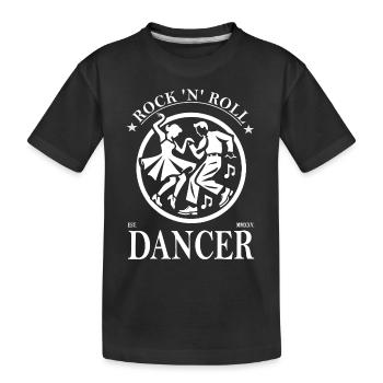 Rock'n'Roll Dancer Vintage Design - Kids' Premium Organic T-Shirt - black - Front