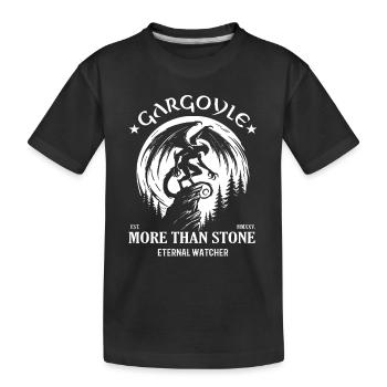 Conception de gargouille – More than Stone : Eternal Watcher - T-shirt bio Premium Enfant - noir - Devant