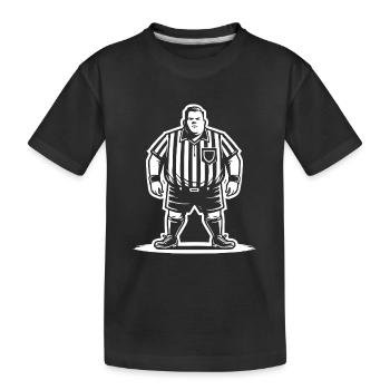 Referee Design – Für echte Schiris mit Stil - Kinder Premium Bio T-Shirt - Schwarz - Vorne