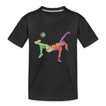 Soccer Play Soccer Woman Soccer Women Soccer Girl - Kids' Premium Organic T-Shirt - black - Front