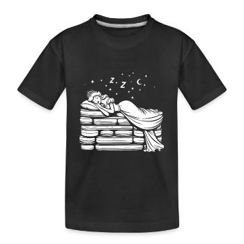 Prinzessin auf der Erbse – Märchen Design - Kinder Premium Bio T-Shirt - Schwarz - Vorne