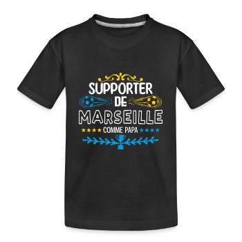 supporteur de Marseille. OM marseille - T-shirt bio Premium Enfant - noir - Devant
