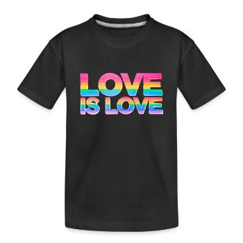 Love Is Love Mois de la Gay Pride LGBT CSD LGBTQ+ - T-shirt bio Premium Enfant - noir - Devant