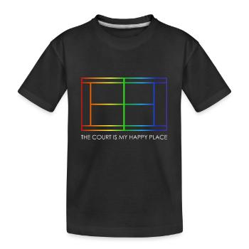 Tennis Balle de match Court de tennis Court de tennis - T-shirt bio Premium Enfant - noir - Devant